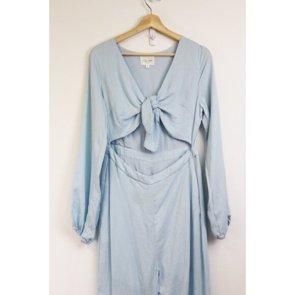 NEW Line & Dot Linsay Tie Front Cut Out Jumpsuit M - Picture 5 of 8